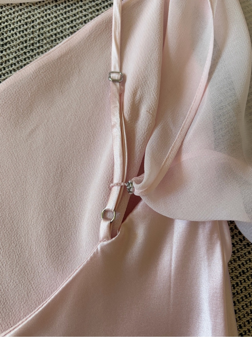 NWT Reformation Tiffani Long Silk Dress with Cape Cherry Blossom Pink US 4 UK 8 - Picture 11 of 14